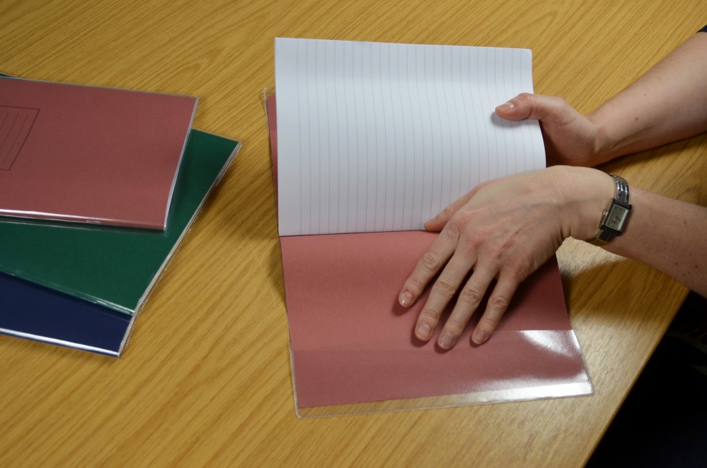 How To Cover An Exercise Book With Sticky Back Plastic